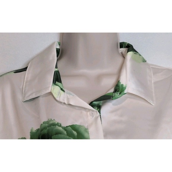 Premier Amour Women's Long Sleeves Floral Button Down Shirt Medium - Picture 2 of 8